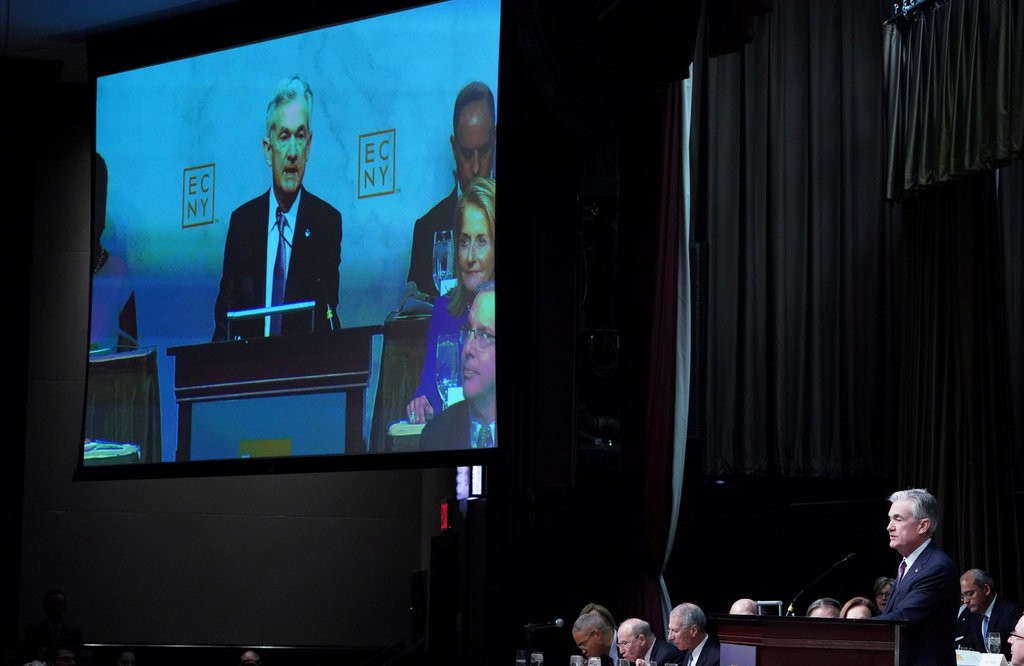 Jerome H. Powell, the Federal Reserve chairman, speaking at the Economic Club of New York on Wednesday.